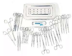 Kit Cirúrgico Veterinário 32 Peças + Gancho De Castração - Social Instrumental