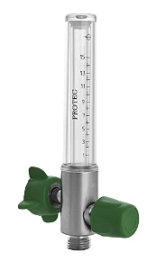Fluxômetro 0-15 Fêmea para Oxigênio Cor Verde - Protec