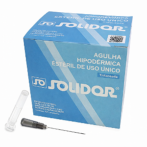 Agulha Hipodérmica Descartável 30x0,70MM (22Gx1 1/4) - Solidor
