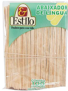 Espátula de Madeira Abaixador de Língua 100un - Estilo