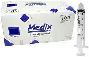 Seringa Descartável 3ml Luer Lock- Medix