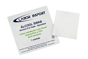 Lenço para Assepsia Swab em Álcool 70% C/200 - Labor Import