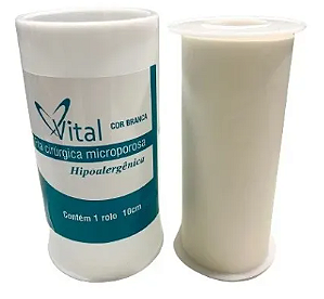 Fita Micropore 100mm x 4,5mt Branca - Vital