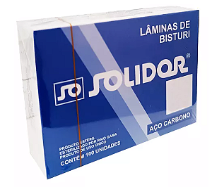 Lâmina P/ Bisturi Aço Carbono Nº 24 - Solidor