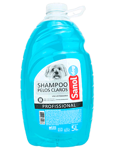Shampoo Profissional Para Pelos Claros 5L para Cães - Sanol