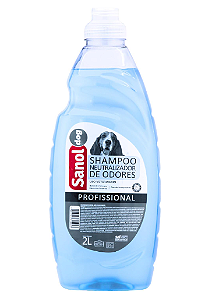 Shampoo Profissional Neutralizador de Odores  2L para Cães e Gatos - Sanol