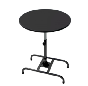 Mesa de Tosa Redonda Altura Regulável Preta- Minag