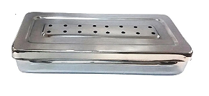 Estojo Perfurado Inox 18x08x03 - Golgran