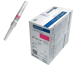 Cateter Intravenoso Periférico Radiopaco Etfe Safelet 20Gx1-1/4 - Nipro