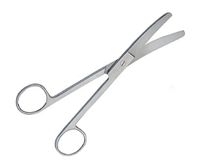 Tesoura Cirúrgica 15 cm Curva Romba/Romba - Professional