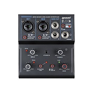 Mesa de Som de 2 Canais com Interface de Audio USB - Go Mix 2- Lexsen