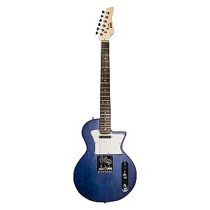 Guitarra Les Paul Newen - Frizz Blue Wood - Cor azul