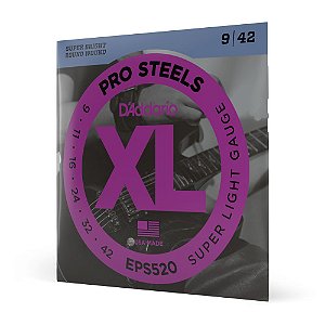 Encordoamento Guitarra .009 D'Addario XL Pro Steels EPS520
