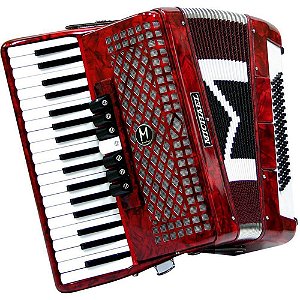 Acordeon 80 Baixos Michael ACM8007N PRD Vermelho