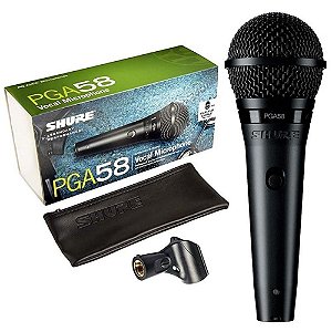 Microfone Com Fio Shure PGA58-LC
