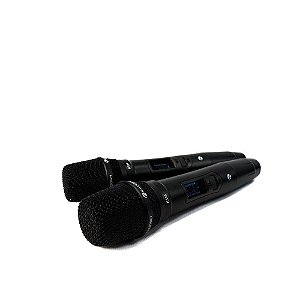 Microfone Sem Fio Mão Duplo Kadosh K502M Preto