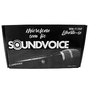 Microfone Sem Fio Mão Simples Soundvoice MM-113SF