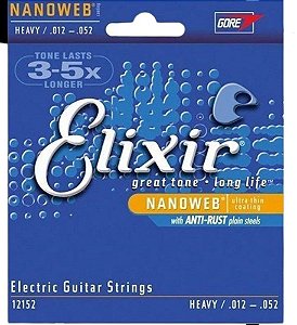 Encordoamento Para Guitarra 0.12 Elixir Heavy Nanoweb 5723