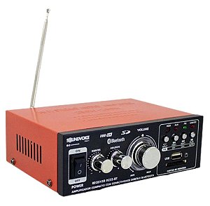 Amplificador Receiver Compacto Soundvoice RC02-BT