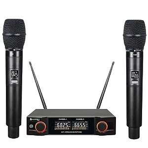 Microfone Sem Fio Bastão Duplo Kadosh K402M