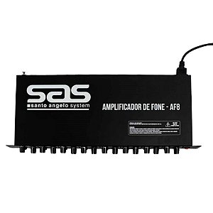 Amplificador De Fone De Ouvido Santo Angelo AF8 Preto (VTR)