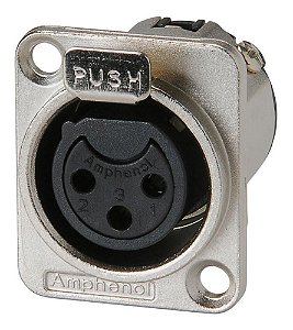 Plug Canon Femea Painel Amphenol AC3FDZ/N