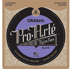 Encordoamento Para Violão Nylon D'addario EJ44 Extra Hard