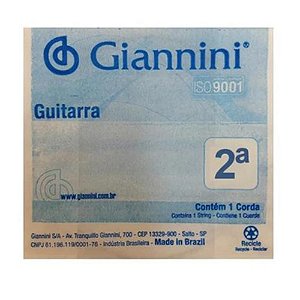 Corda Avulsa 2a. Para Guitarra 013 Giannini GEEGST10.2