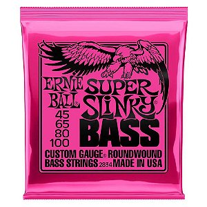 Encordoamento Para Contrabaixo 4C. 045-100 Ernie Ball P02834 Super Slinky Niquel