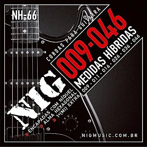 Encordoamento Para Guitarra 09-046 NIG NH66 Hibrida