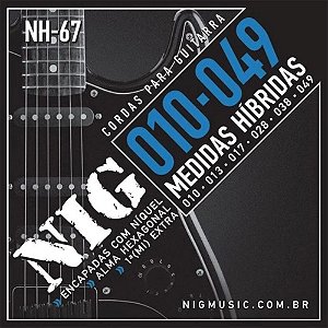 Encordoamento Para Guitarra 010-049 NIG NH67 Hibrida