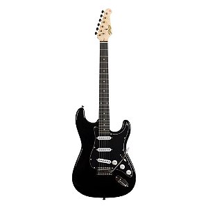Guitarra Stratocaster Seizi Vintage Shinobi SSS Black PH Com Capa