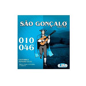 Jogo De Cordas Niquel P/guitarra 0.010" - 0.046" Tensão Leve São Gonçalo