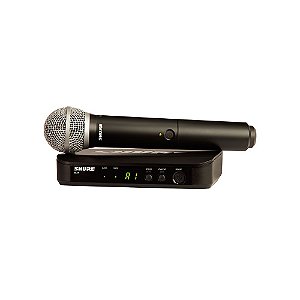 Sistema de Microfone Shure BLX24BR/PG58-J10 Sem Fio Vocais