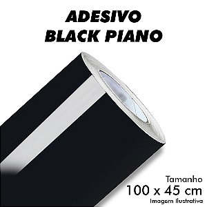 Adesivo Vinil Envelopamento 100x45cm Black Piano Alltak