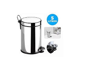 LIXEIRA INOX 5 LITROS BRINOX