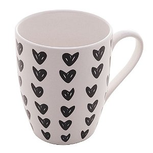 CANECA DE PORCELANA HEARTS CUTE 350ml