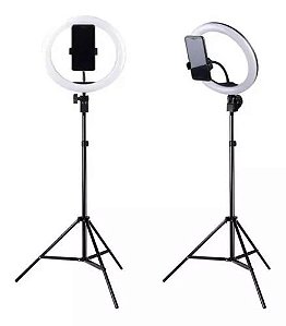 ILUMINADOR RING LIGTHT LED 14 POLEGADAS +SUP CEL+ TRIPE