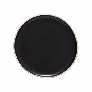 PRATO DE SOBREMESA VIVANT PRETO 20CM