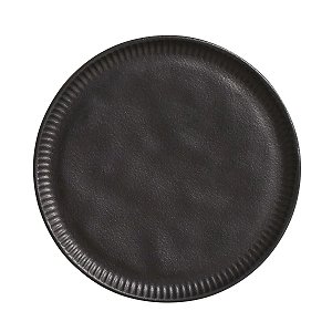 PRATO SOBREMESA LINHAS PRETO MATTE Ø 21,5 CM 1a CLASS