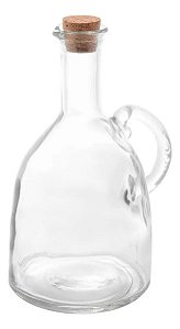 GARRAFA PARA AZEITE DE VIDRO COM TAMPA DE ROLHA 580ML