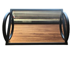 BANDEJA CURVA PEQUENA PRETO FOSCO