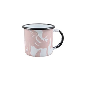 CANECA AGATA EWEL 06 - DECORADA MARMORIZADO (ROSA) - 160ML