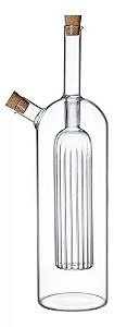 Galheteiro 2 Em 1 Em Vidro E Cortiça 140x600ml - Hauskraft