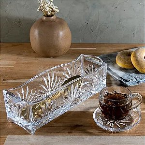 Porta Talher e Sachê Dublin De Cristal Lyor Transparente