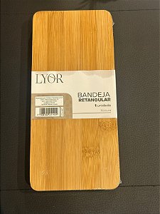Bandeja Retangular Bambu Nature Lyor