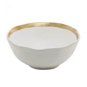 Bowl Dubai Porcelana Branco e Dourado 15,5cmX7cm Wolff