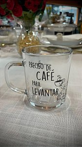 KIT 2 CANECAS PARA CAFÉ 220ML PRECISO DE CAFE PARA LEVANTAR LYOR