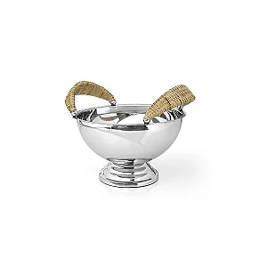 Bowl Balde Inox Steel Com Alça Rattan 20cm Copa e Cia
