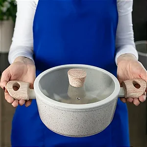 Caçarola 24cm 4 L Indução Sirius Revestimento Ceramico Brinox Vanilla